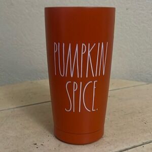 Rae Dunn Pumpkin Spice Insulated Stainless Steel Tumbler Orange 17oz TX042